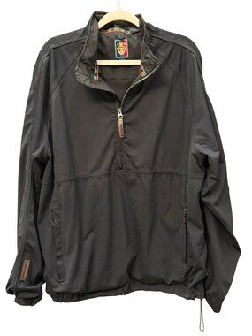 Sunice Performance Black Half Zip Golf Windbreaker Mens XL Vented Pullover